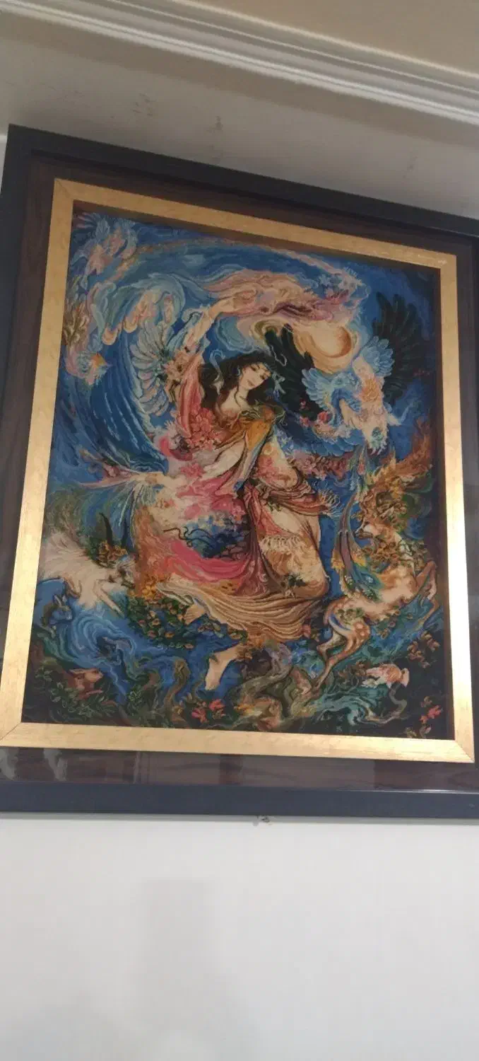 تابلو دست بافت کرک و ابریشم|تابلو فرش|ملایر, |دیوار