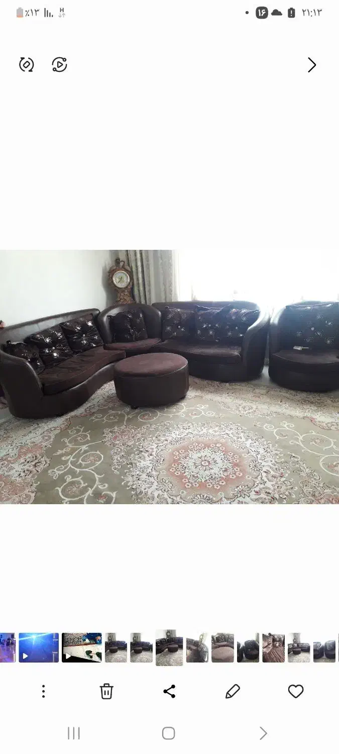 مبل ۸نفره کم جا وشیک|مبلمان خانگی و میز عسلی|رباطکریم, رباطکریم|دیوار