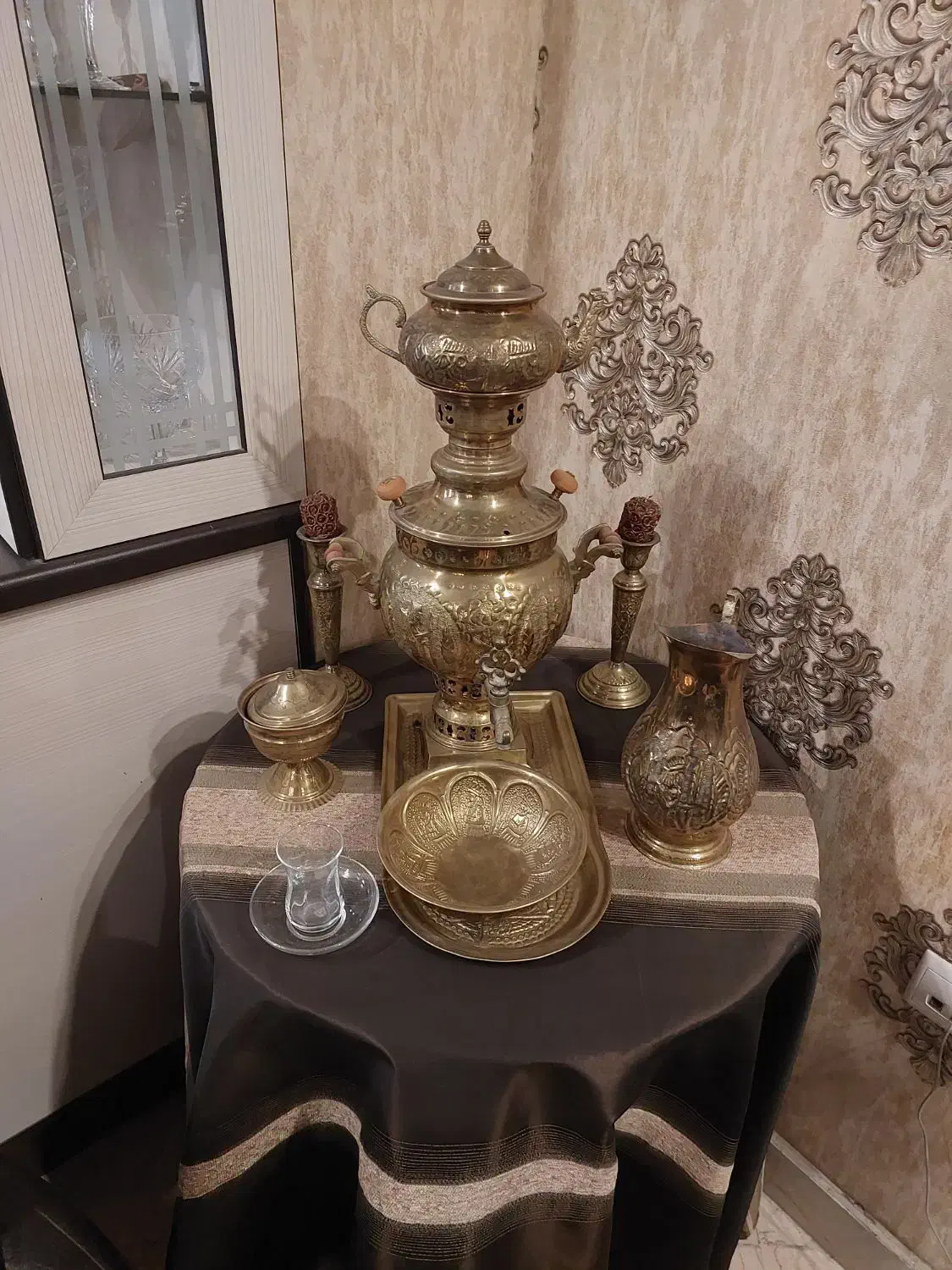 سماور برنجی ۴ لیتری|کلکسیون اشیاء عتیقه|تهران, باغ فیض|دیوار