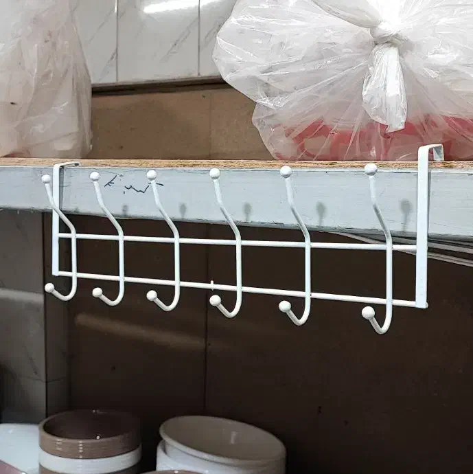 جالباسی پشت دری ۶شاخه روکشدار سفید|بندرخت و رخت‌آویز|مشهد, سجادیه|دیوار