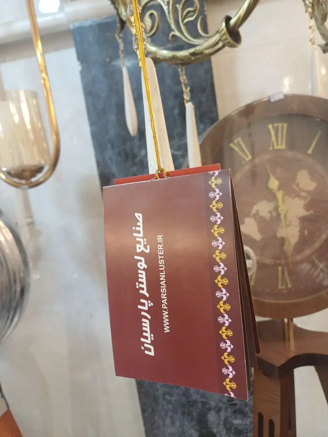 لوستر برنزی سنگی|لوستر و چراغ آویز|همدان, |دیوار