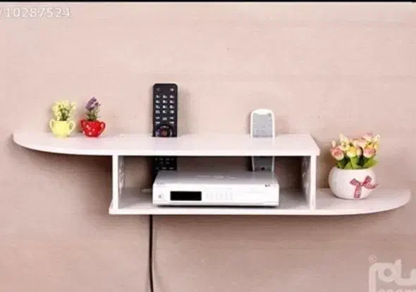 شلف زیر تلویزیون مخصوص نظم دهی گیرنده دیجیتال،پلی|کتابخانه، شلف، قفسه‌های دیواری|شهرکرد, |دیوار