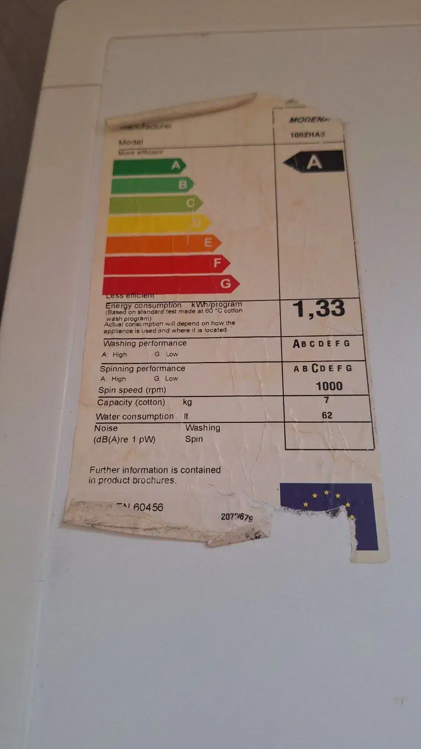 فروش لباسشویی مودنا ایتالیا هفت کیلویی|ماشین لباسشویی و خشککن لباس|اصفهان, ملکشهر|دیوار
