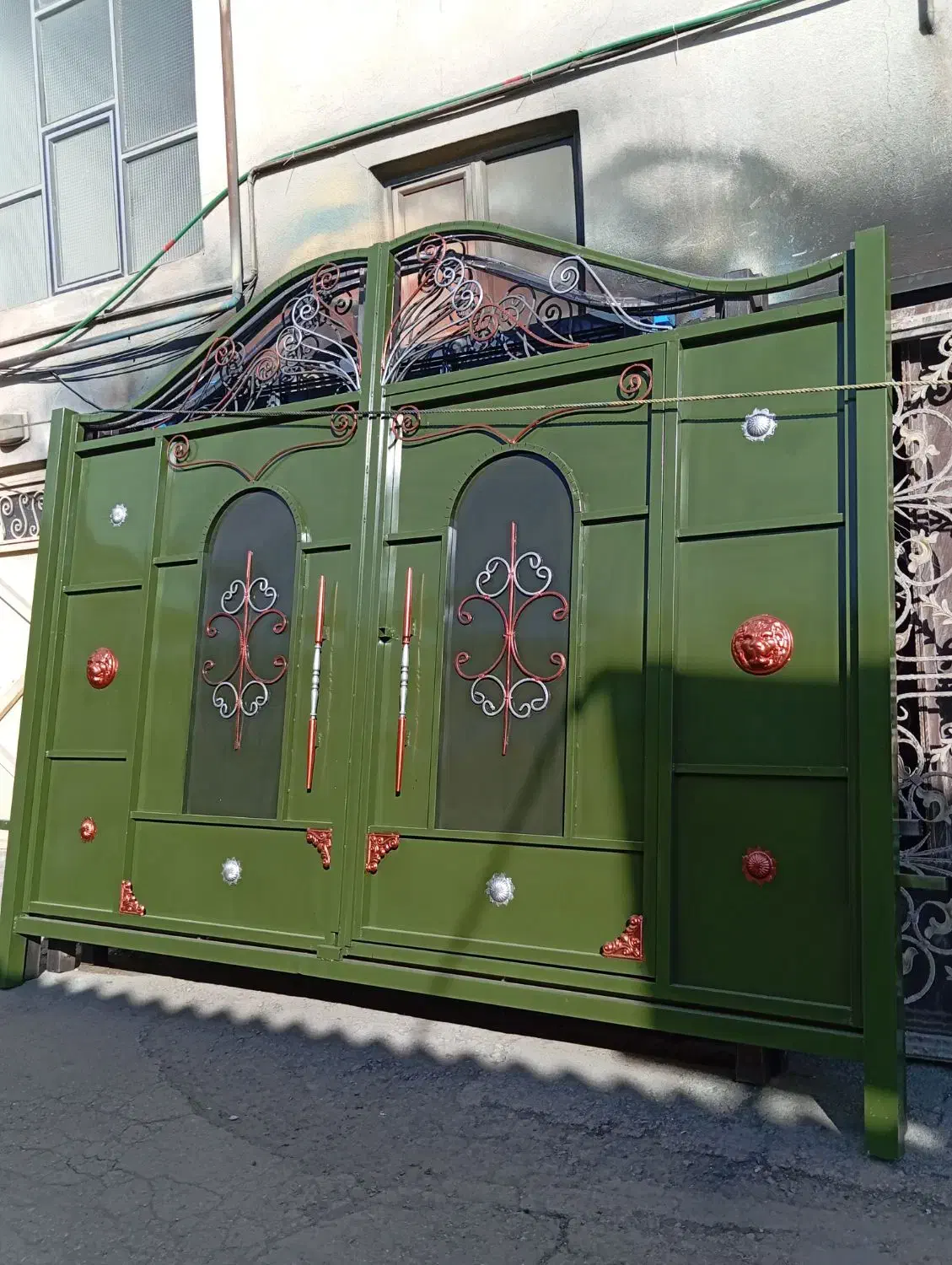 درب آهنی دروازه روباز حیاط پارکینگ ویلایی باغی|مصالح و تجهیزات ساختمان|اردبیل, |دیوار