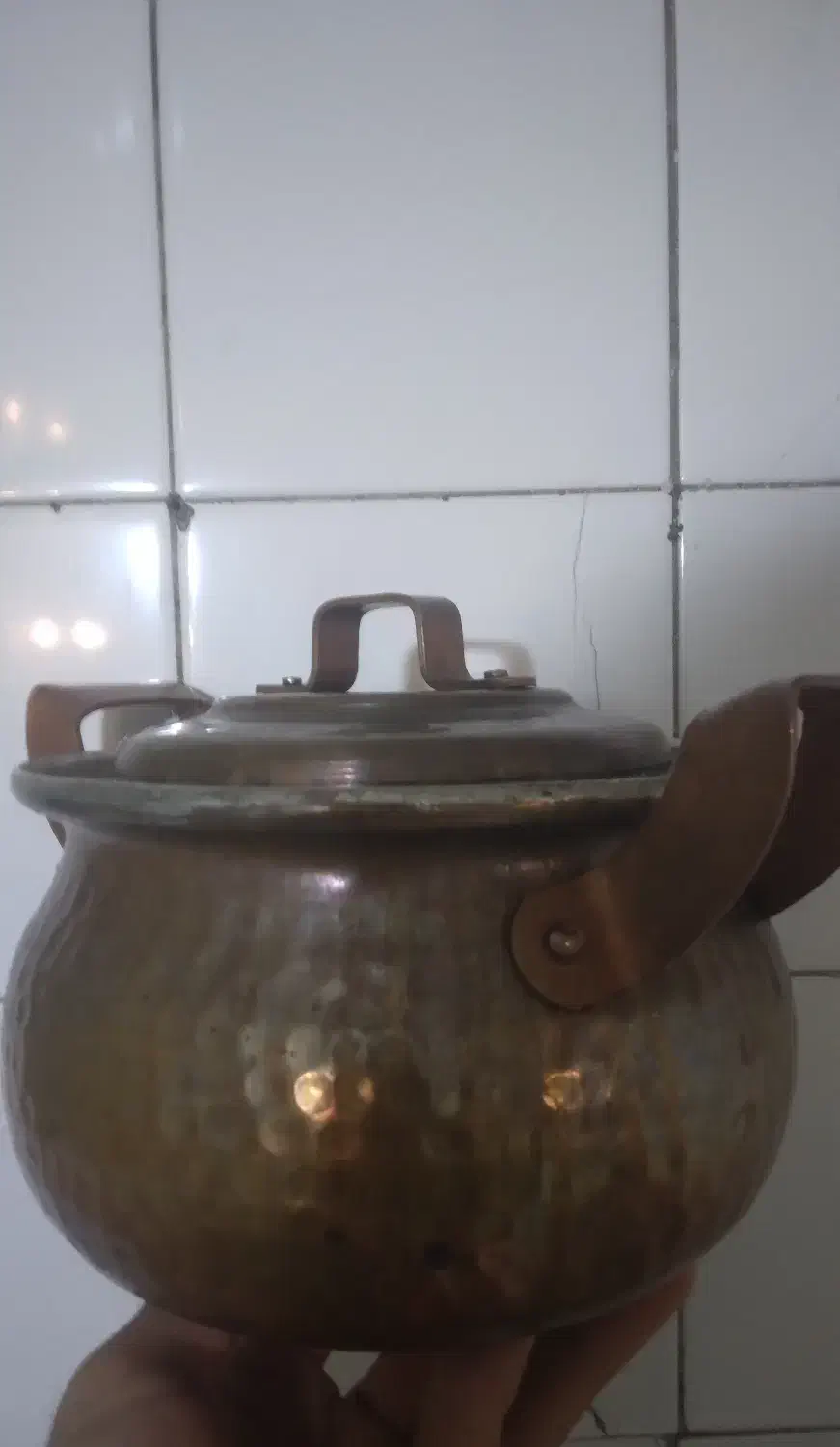 قابلمه مسی ۳ نفره سنگین|ظروف پختوپز|بروجرد, |دیوار