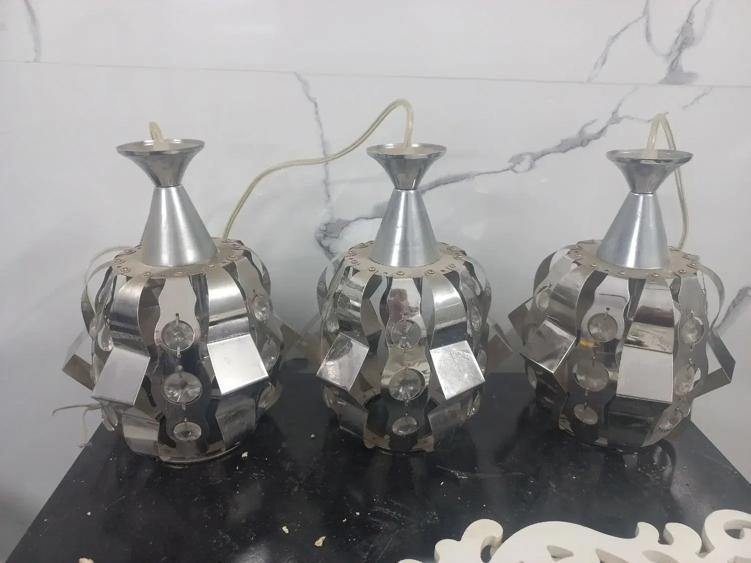 لوستر سه تیکه ایی|لوستر و چراغ آویز|خمینی‌شهر, |دیوار