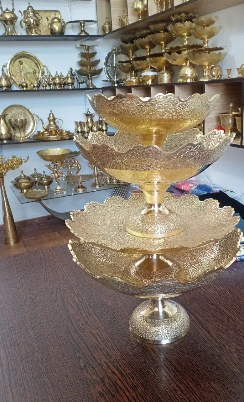 انواع ظروف برنجی|ظروف سرو و پذیرایی|نیمبلوک, |دیوار