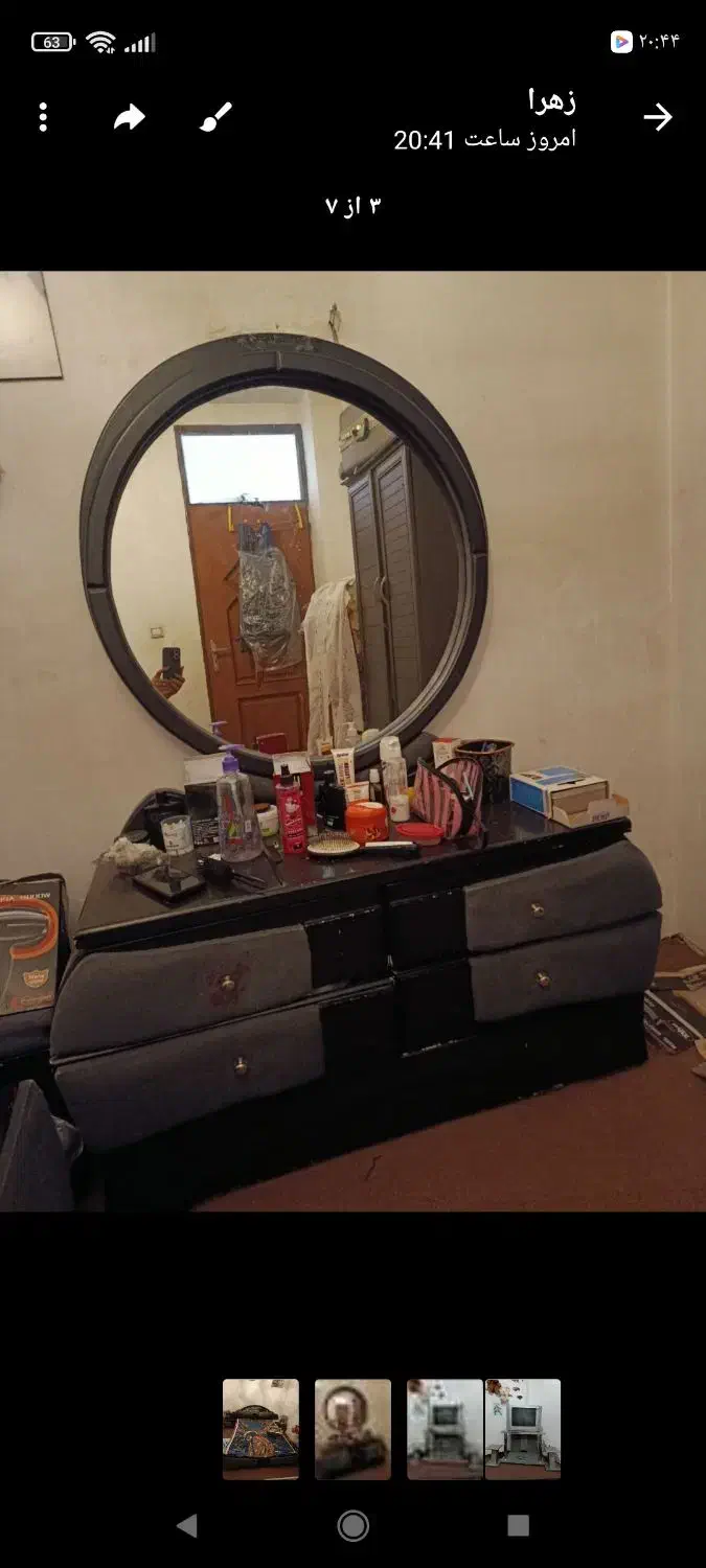 تخت،میز ارایش ،بغل تخت.میز تلویزیون و تلویزیون|مبلمان خانگی و میز عسلی|اردبیل, |دیوار