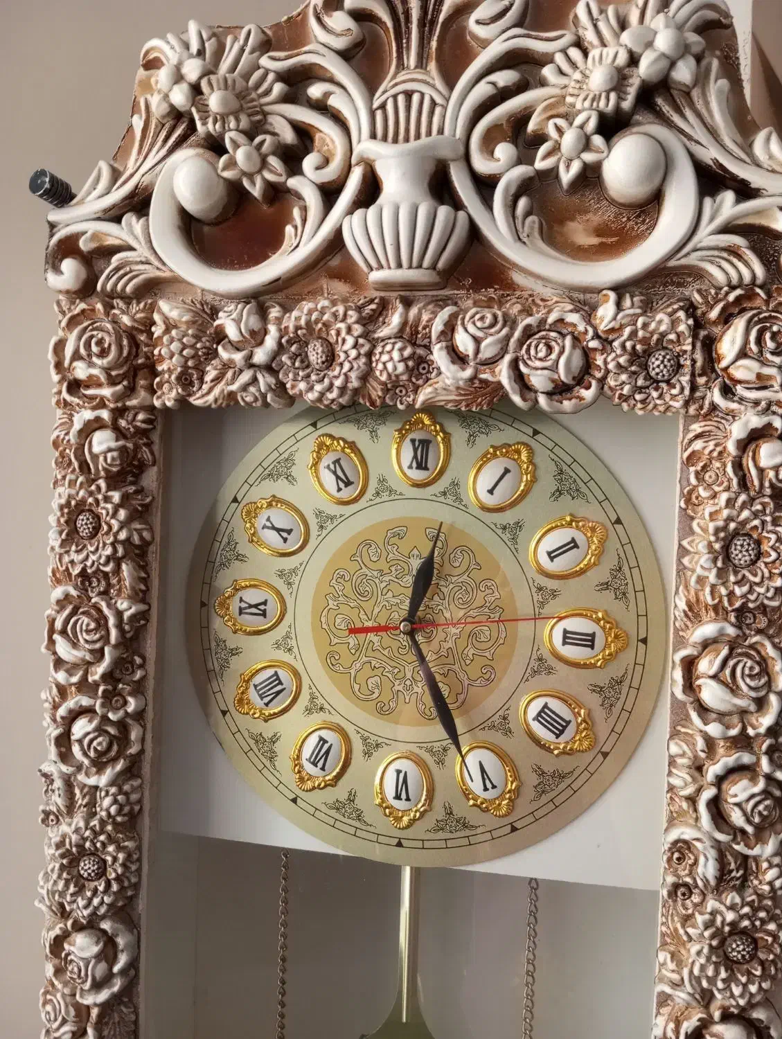 ساعت ایستاده رنگ استخوانی|ساعت دیواری و تزئینی|ایلام, |دیوار