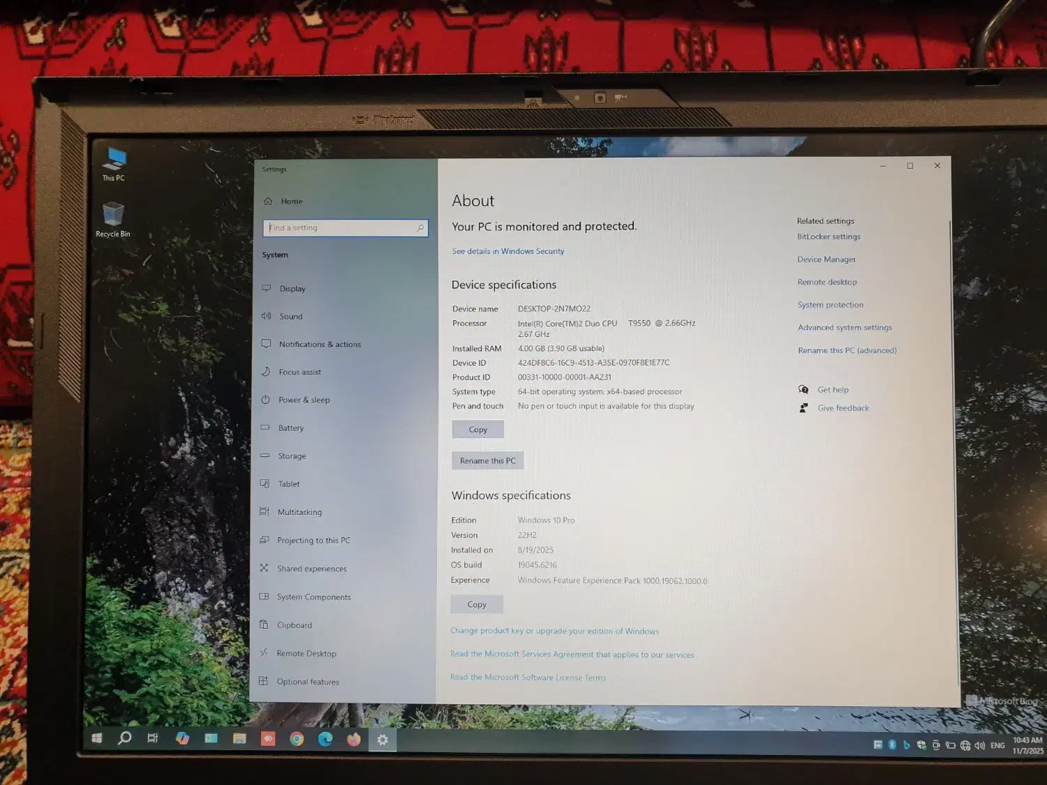 فروش لپتاپ لنوو T500|رایانه همراه|قدس, شهر‌قدس|دیوار
