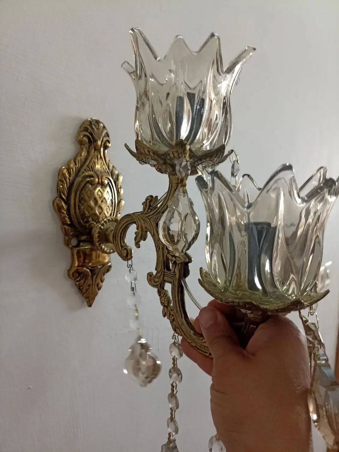 دیوارکوب برقی برنز|لوستر و چراغ آویز|کرمانشاه, |دیوار
