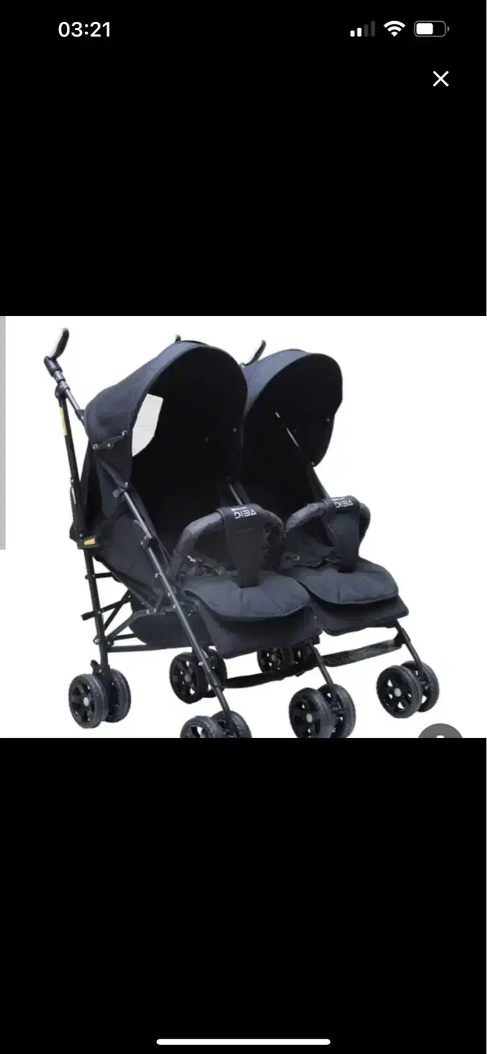 کالسکه دوقلو دلیجان درحد نو|کالسکه و لوازم جانبی|چهاردانگه (تهران), |دیوار