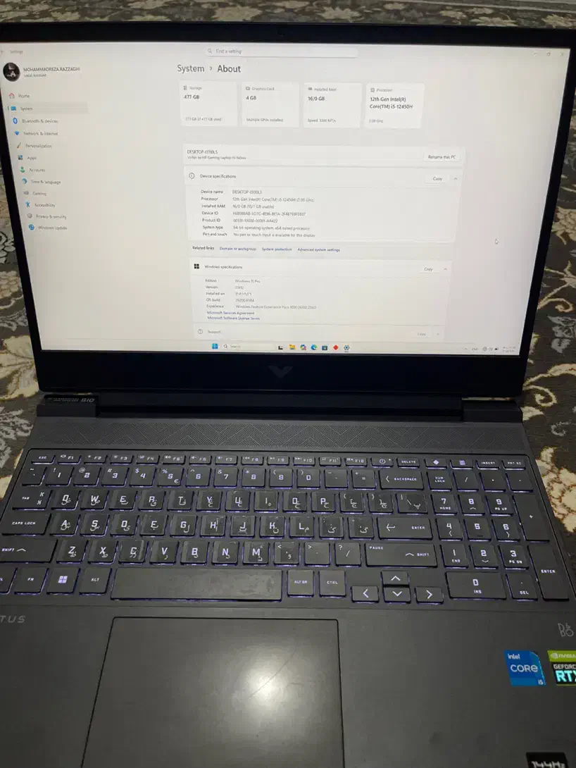 Hp victus|رایانه همراه|زنجان, |دیوار