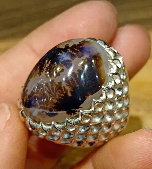 انگشتر عقیق شجر قواره دار سنگین|بدلیجات|تهران, بازار|دیوار