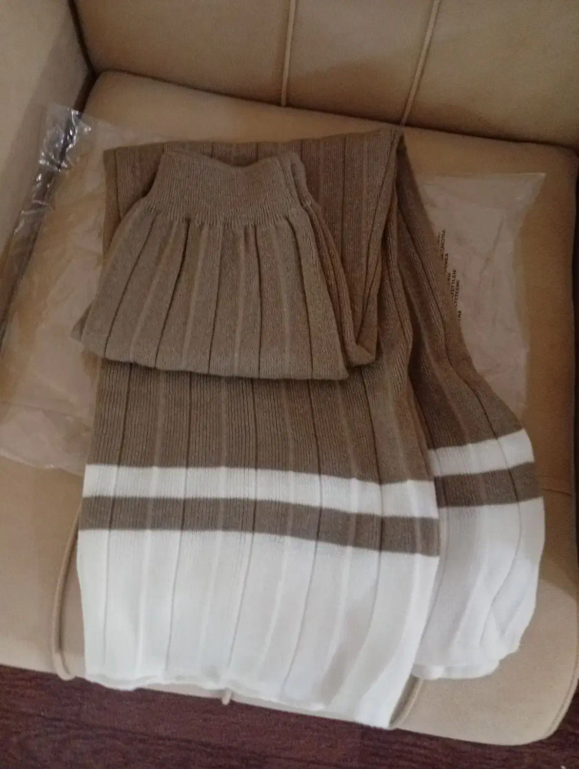 دامن بافت رنگ نسکافه ای|لباس|گرمی, |دیوار