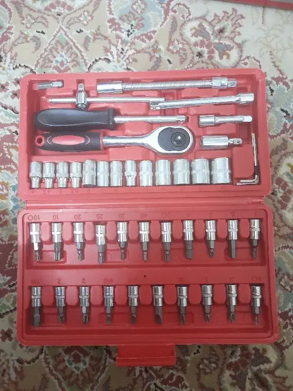 آچار بکس درایو ۱/۴ اینچ مجموعه ۴۶ عددی مدل ۴۸۵۰۲|ابزارآلات|مشهد, گلبرگ|دیوار