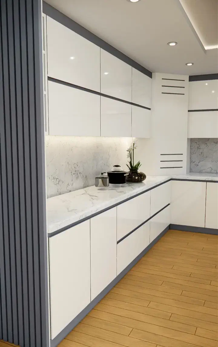 کابینت سفید طوسی هایگلاس/استفاده نشده/دست دوم|مصالح و تجهیزات ساختمان|شیراز, درکی|دیوار