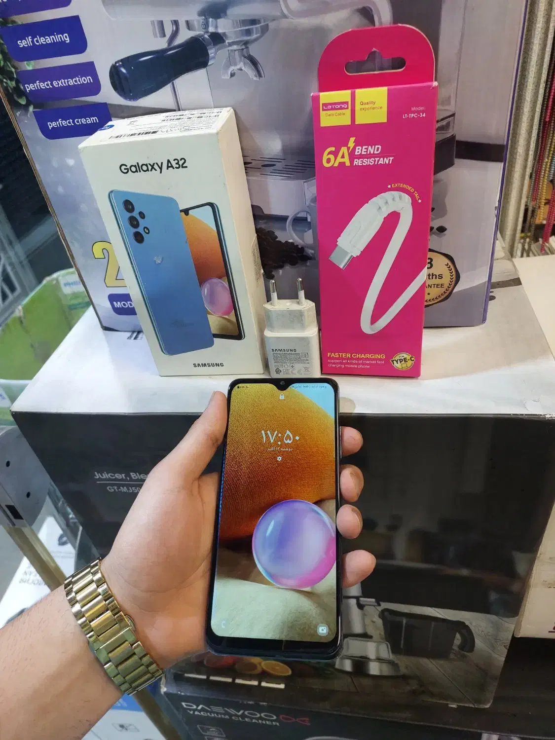 گوشی سامسونگA32رام۸گیگ۱۲۸،کاملاسالم،موبایل مختاری|موبایل|قرچک, مهدیه|دیوار