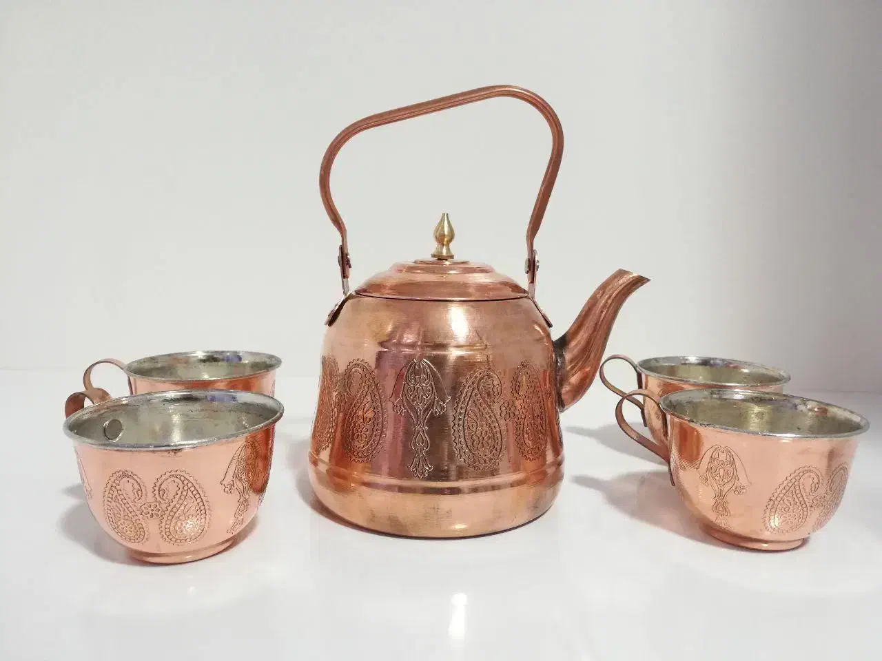 تولید مستقیم کتری دم نوش، قوری  مسی و ماهی حسوم|قوری، کتری، قهوه‌ساز دستی|زنجان, |دیوار