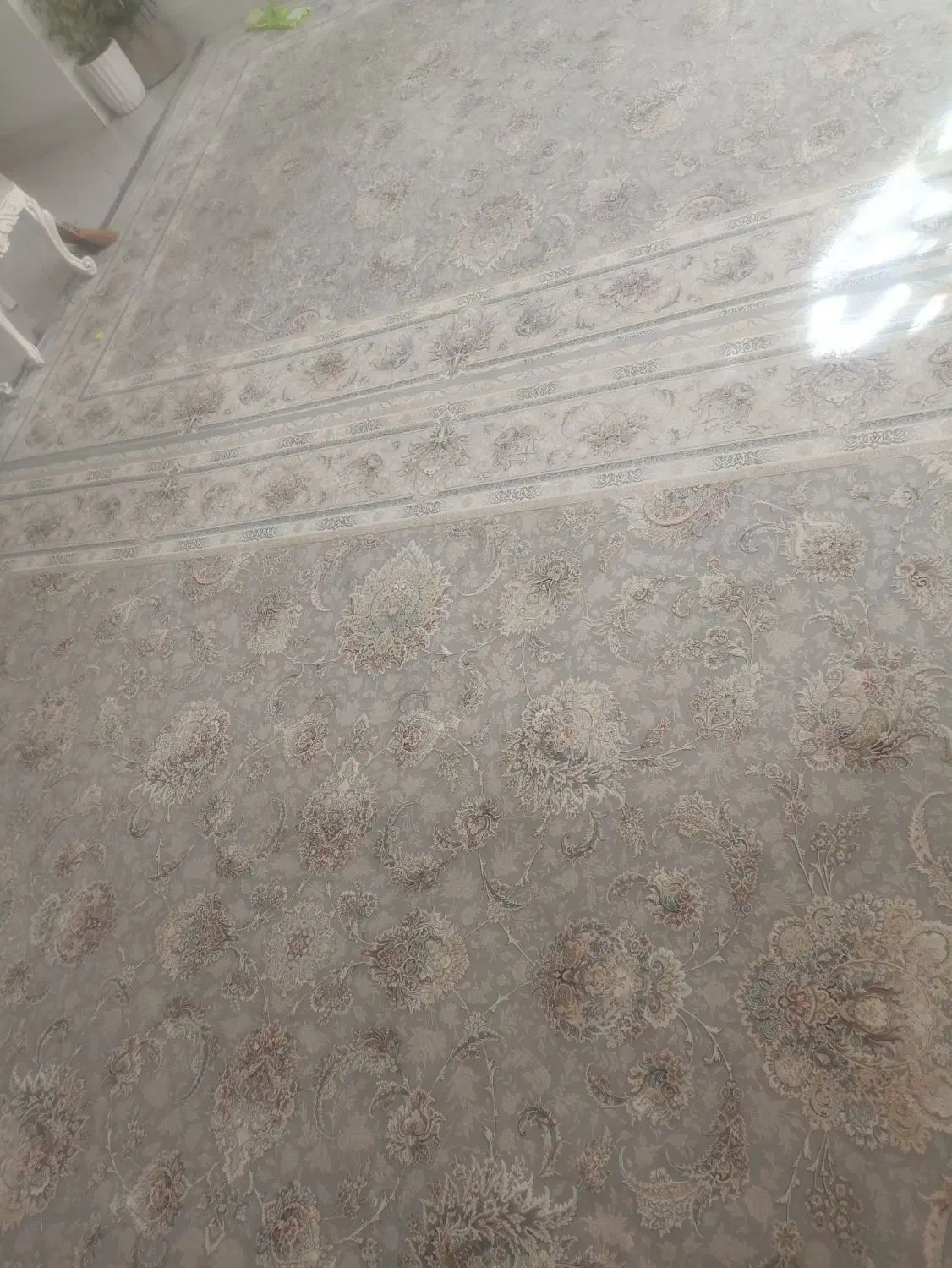 فروش دو عدد فرش گل برجسته1200شانه تراکم 3600|فرش|بروجن, |دیوار