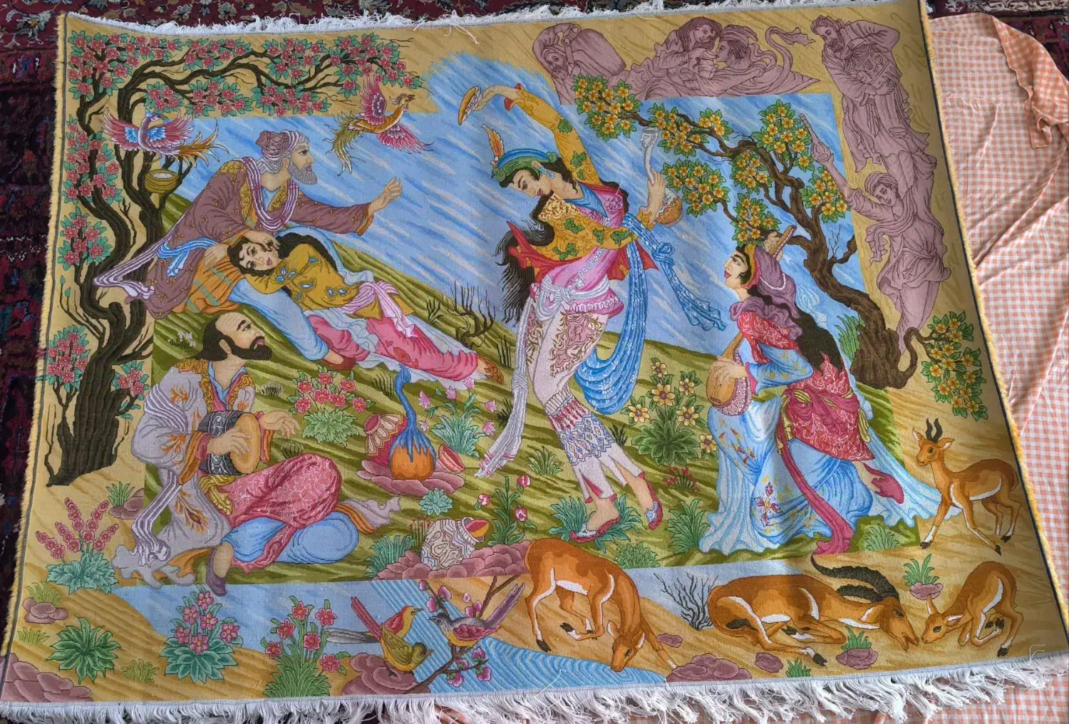 تابلوفرش خیام خالچا به اندازه ۱/۵×۲|تابلو فرش|تبریز, |دیوار