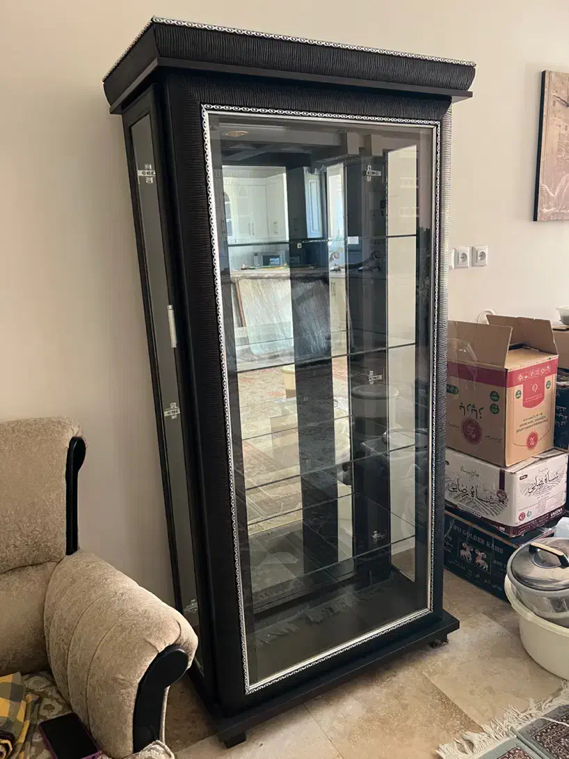 فروش بوفه در حد نو تمیز تمام چوب|بوفه، ویترین، کنسول|کاشان, صنعت|دیوار