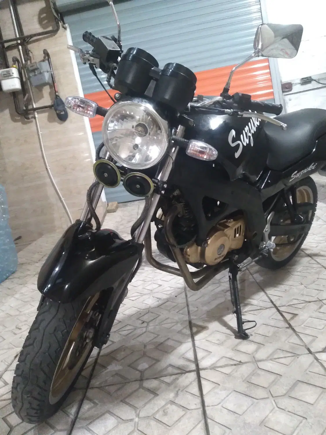 موتور suzuki250|موتورسیکلت|تهران, چوب تراش|دیوار