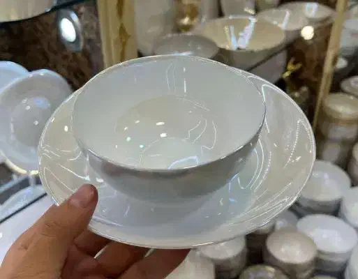 دو دست ارکوپال هفت رنگ برای جهیزیه|ظروف سرو و پذیرایی|گناباد, |دیوار