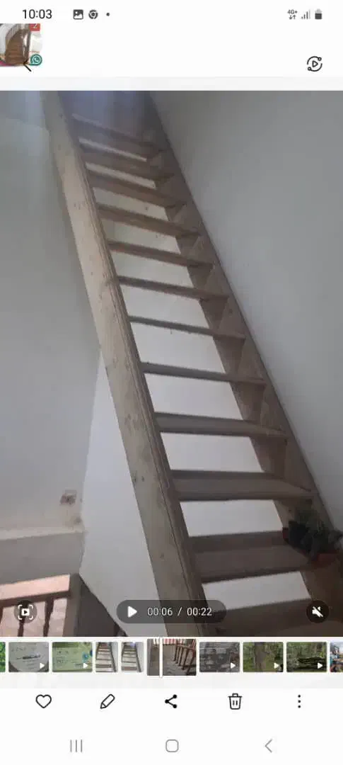 نردبان  پله چوبی|مصالح و تجهیزات ساختمان|آستانه اشرفیه, |دیوار