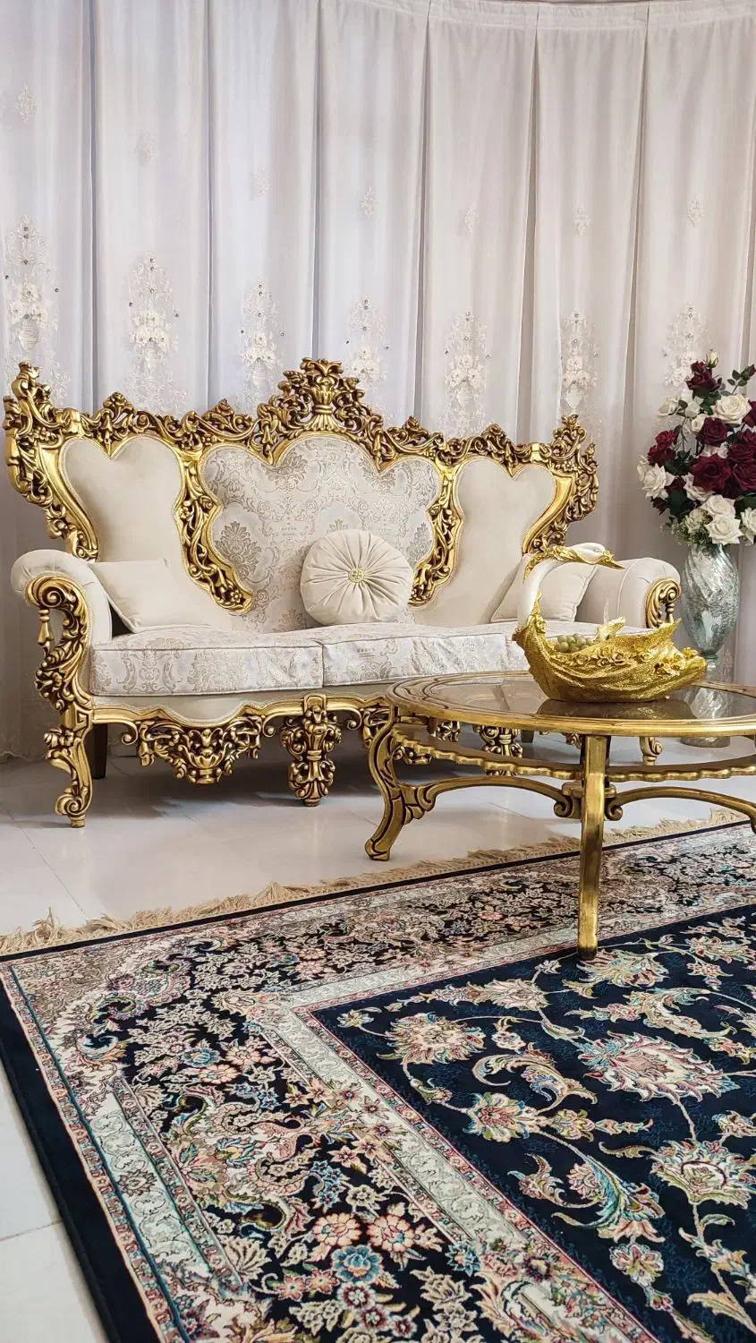 مبل سلطنتی مبلمان استیل ۹نفره چوب اصلی|مبلمان خانگی و میز عسلی|مشهد, بلال|دیوار