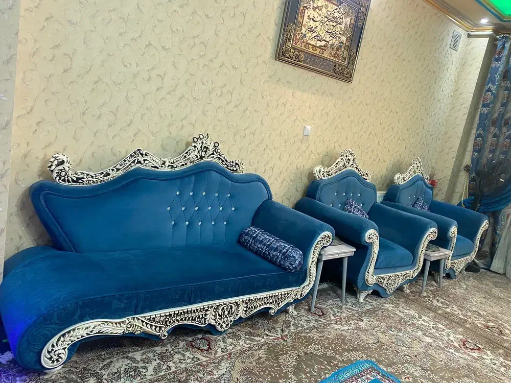 سرویس مبلمان نه نفره|مبلمان خانگی و میز عسلی|زاهدان, |دیوار