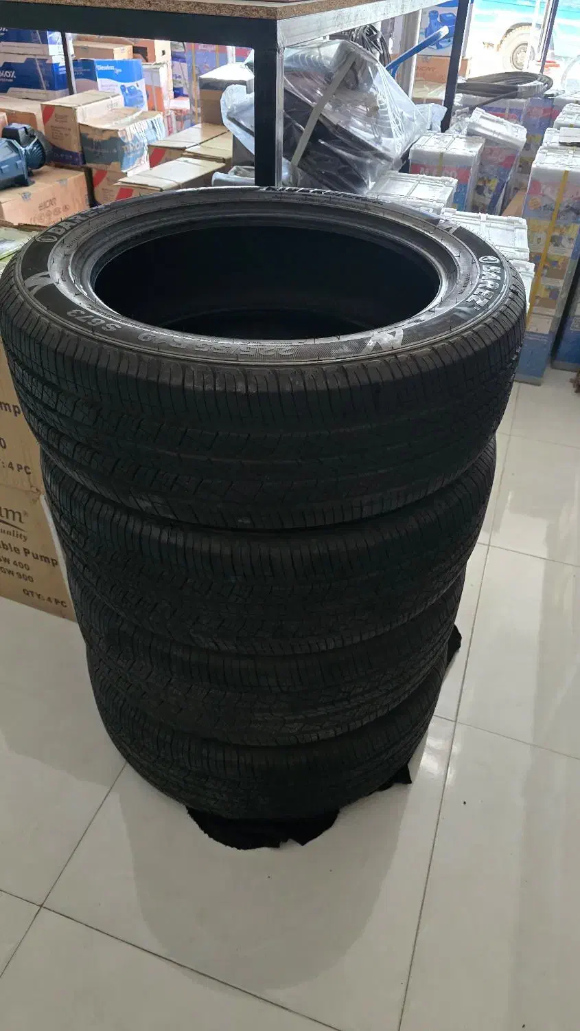 ۴ حلقه لاستیک بارز ۲۲۵/۵۵/۱۹ زیر صفری ۱۰۰۰ تا کار|قطعات یدکی و لوازم جانبی|جوادآباد, |دیوار