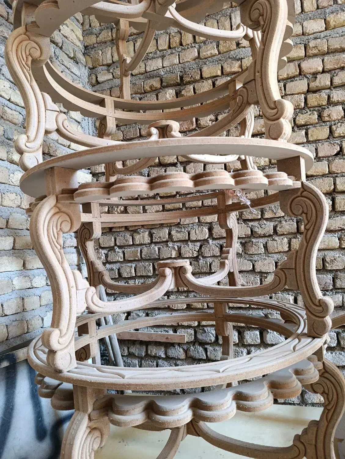 میز جلو مبلی منبتی خام|مبلمان خانگی و میز عسلی|شاندیز, |دیوار