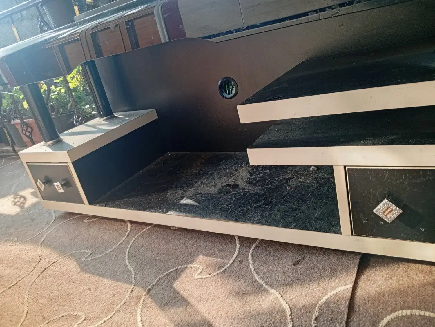 زیر تلویزیون تمیز|میز تلویزیون|اسالم, |دیوار