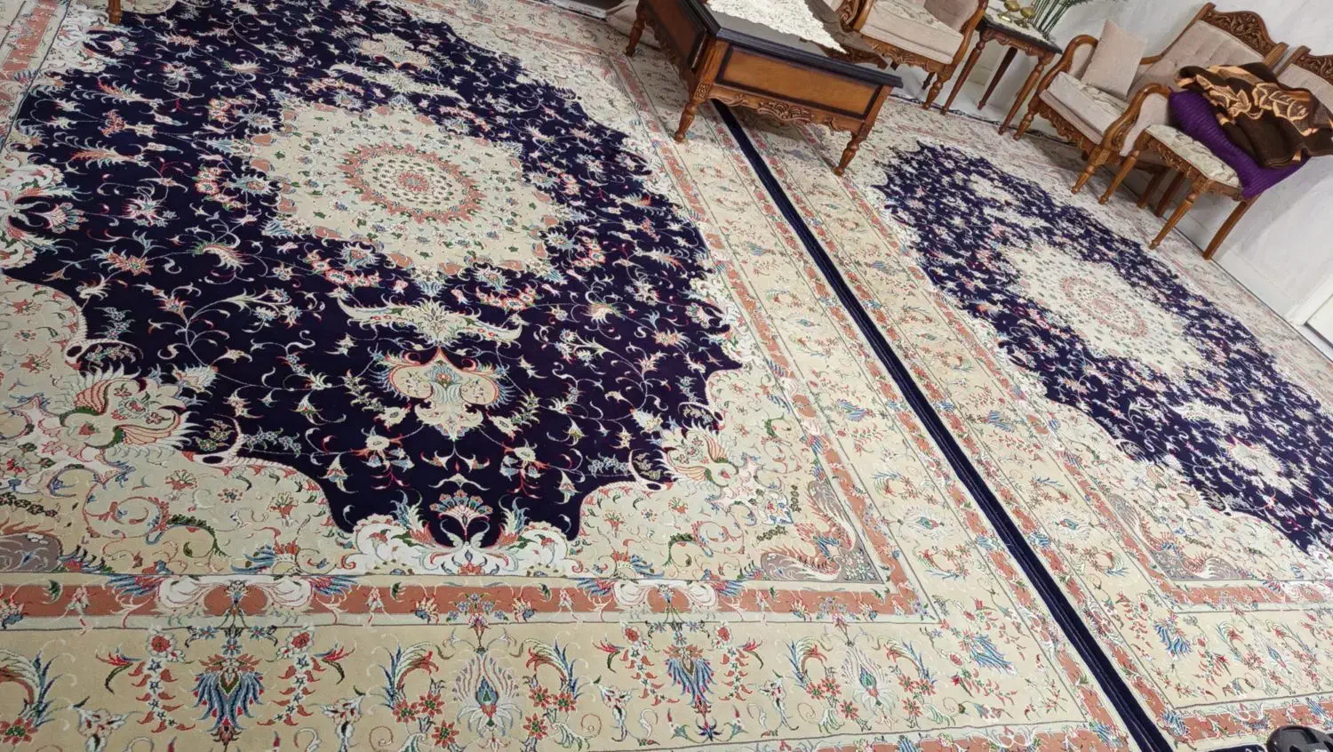 فرش۱۲ متری استثنایی یک جفت|فرش|اسلامشهر, شهرک قائمیه|دیوار