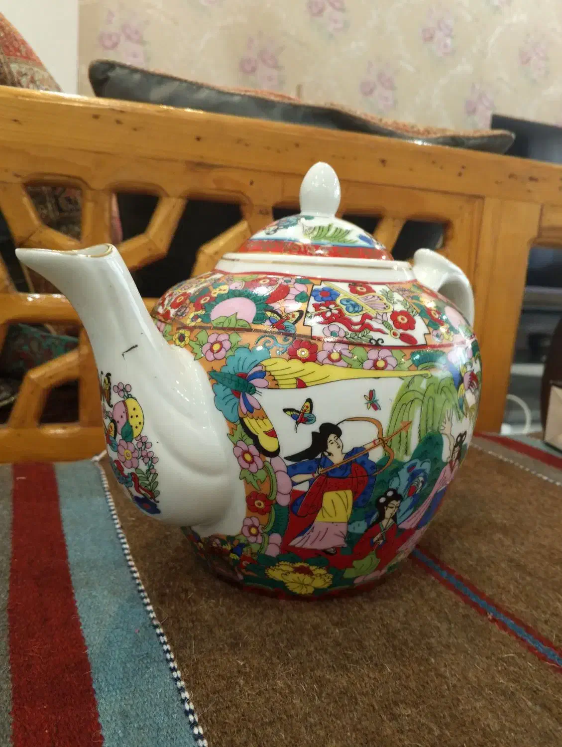 قوری گل مرغی سایز بزرگ|قوری، کتری، قهوه‌ساز دستی|گرگان, |دیوار