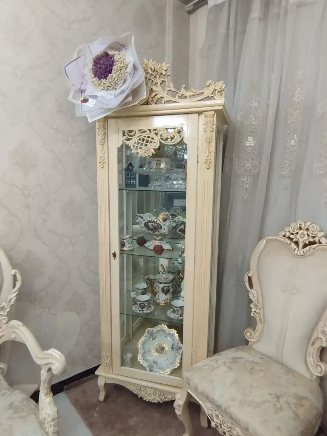 بوفه در حد نو|بوفه، ویترین، کنسول|آبیک, |دیوار