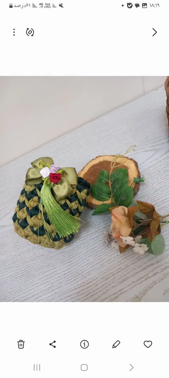 سبد تریکو بافی لوازم جا برسی و جا مدادی|صنایع دستی و سایر لوازم تزئینی|تربت‌حیدریه, بی بی حسنیه|دیوار