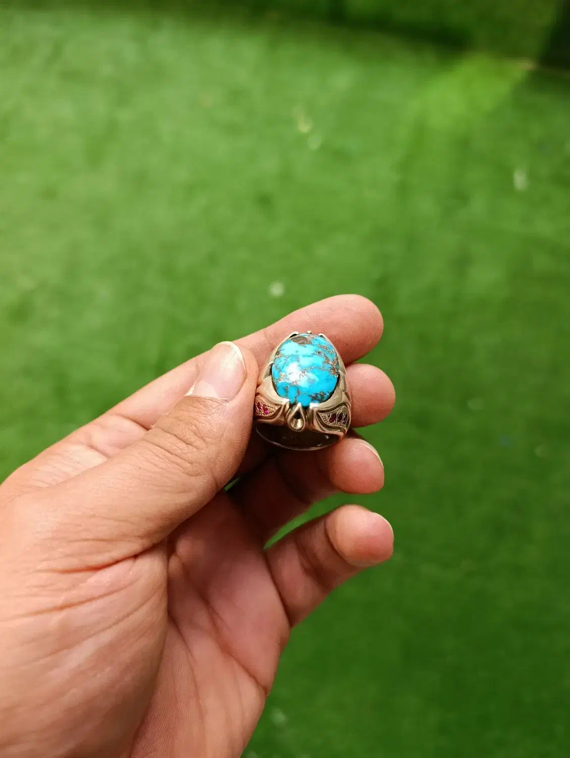 انگشتر دستساز فیروزه|جواهرات|اراک, |دیوار