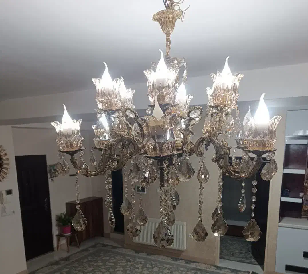 لوستر|لوستر و چراغ آویز|مشکین‌دشت, |دیوار