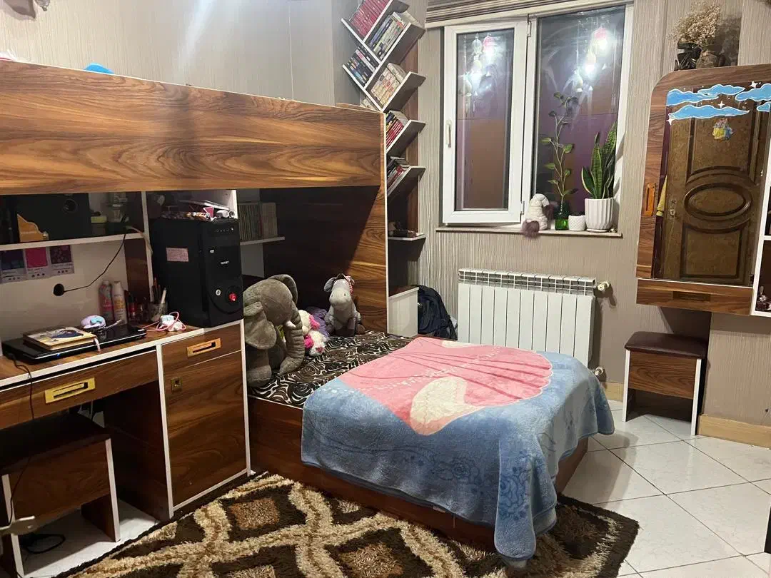 تخت دوطبقه کودک ونوجوان|تخت و سرویس خواب|رشت, دیلمان|دیوار