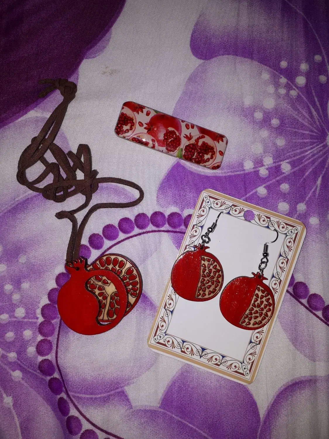 ست گردنبند و گوشواره و گیره سر یلدایی|بدلیجات|تهران, تاکسیرانی|دیوار