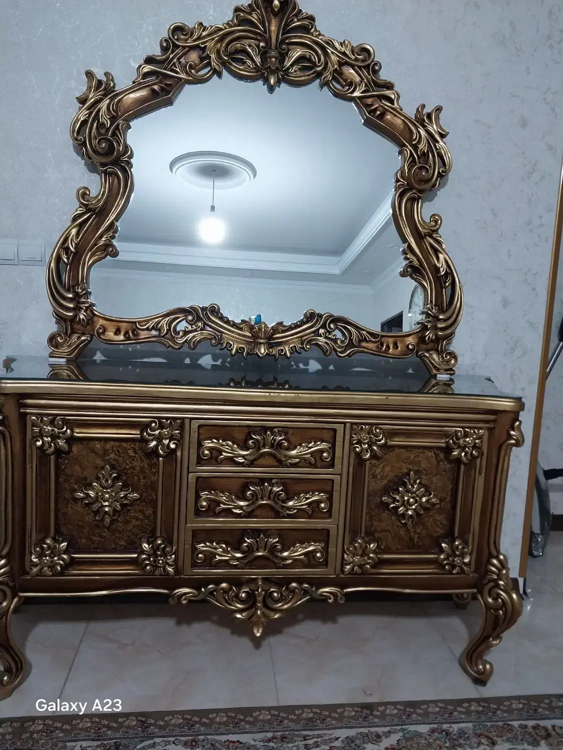 اینه کنسول تمام چوب راش|بوفه، ویترین، کنسول|پاکدشت, خاتون آباد|دیوار