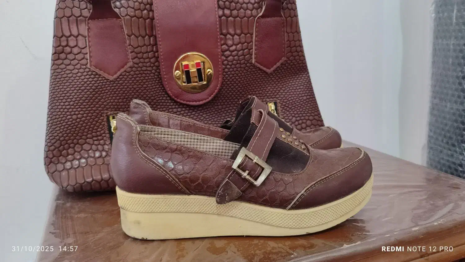 ست کیف وکفش پوست ماری|کیف، کفش، کمربند|میاندوآب, |دیوار