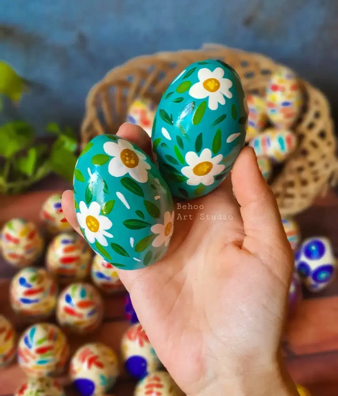 تخم مرغ رنگی سفالی عید|صنایع دستی و سایر لوازم تزئینی|تهران, بهداشت|دیوار