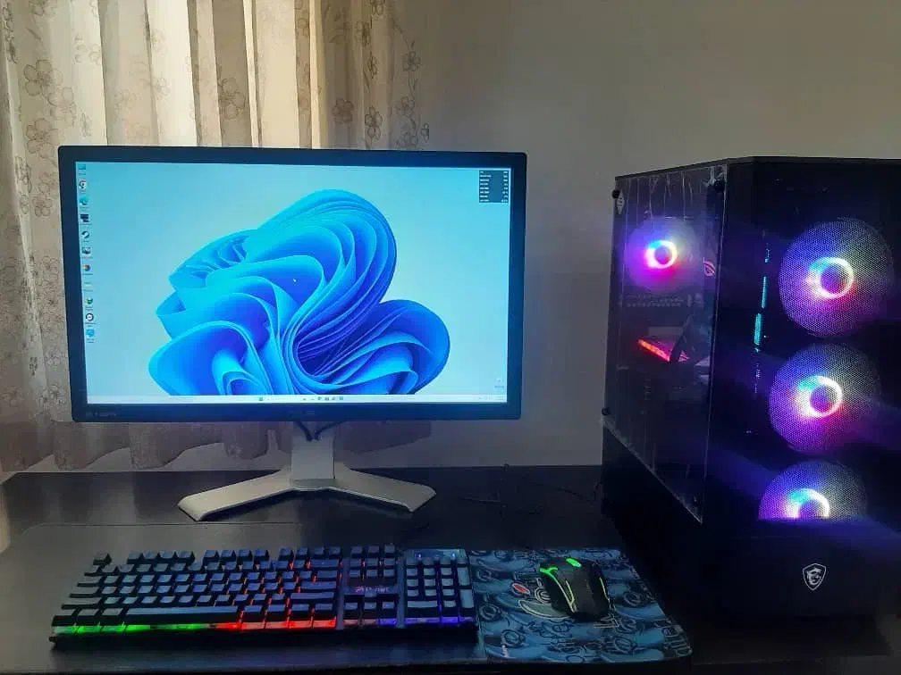 کیس گیمینگ با مانیتور 2Kو گرافیک 6700XT Nitro Plus|رایانه رومیزی|تهران, تهرانپارس غربی|دیوار