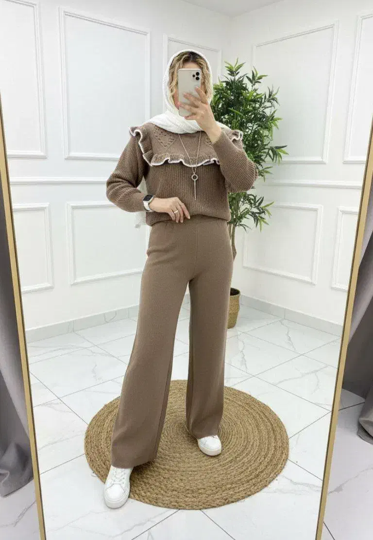 ست بافت با شلوار (فروش حضوری ندارم)|لباس|آزادشهر, |دیوار