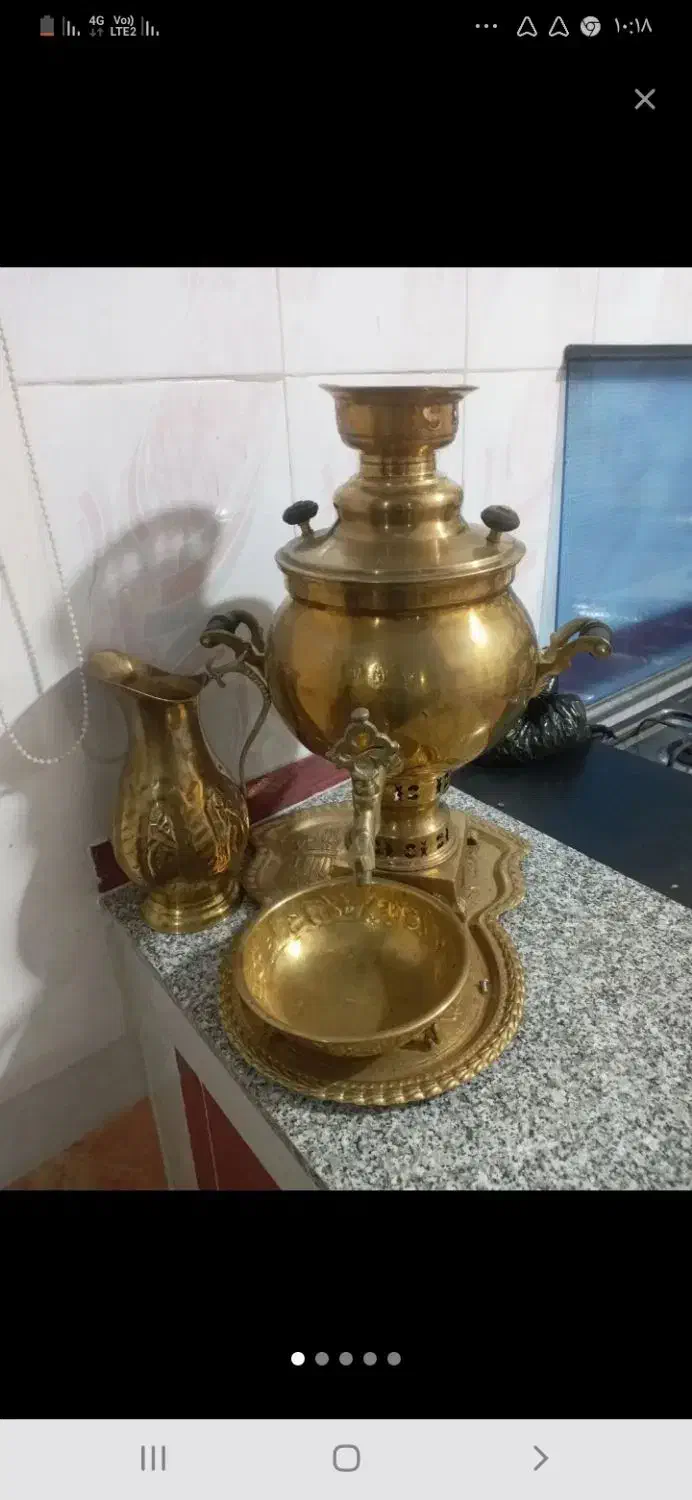 سماور ۶ لیتری سالم و زغالی|کلکسیون اشیاء عتیقه|ملک‌آباد, |دیوار