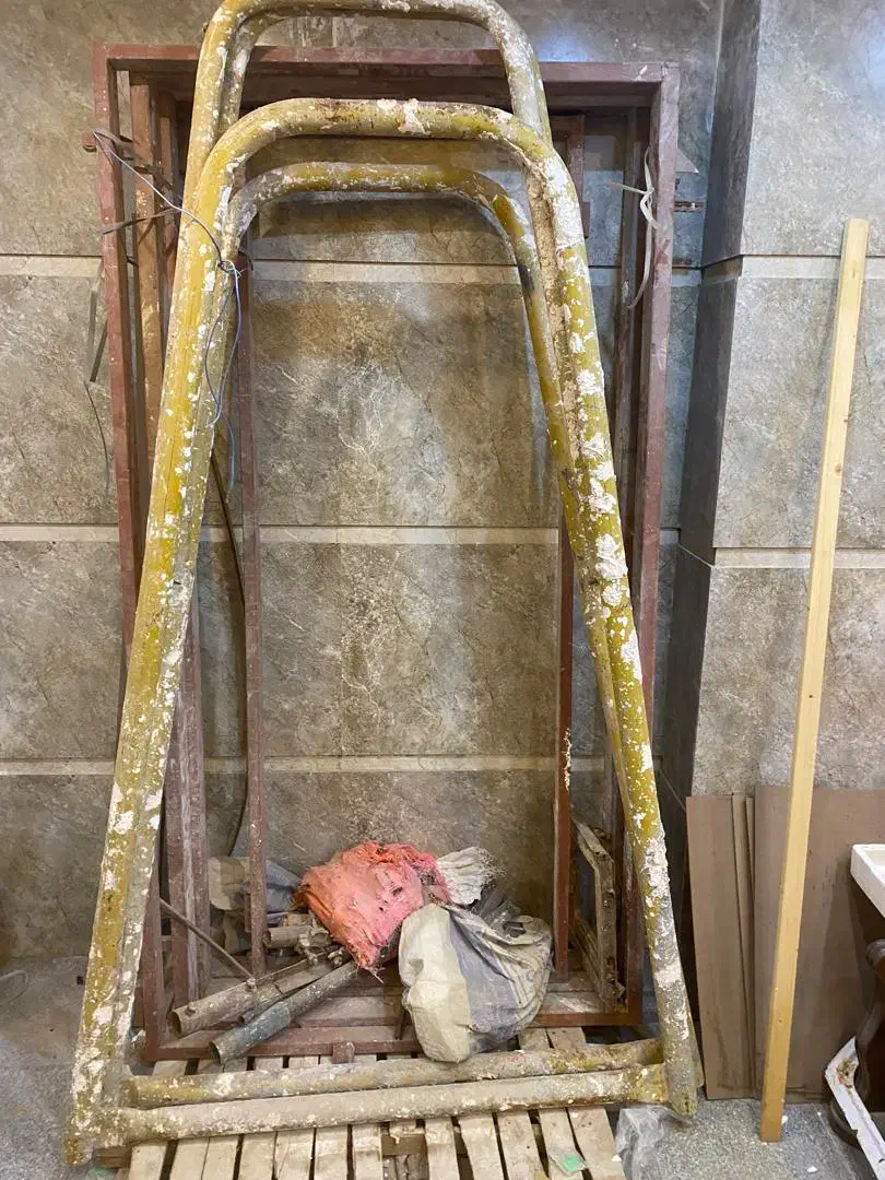 درب دولنگه با چارچوب و فریم ضدسرقت و نبشی|مصالح و تجهیزات ساختمان|قم, چهار مردان|دیوار