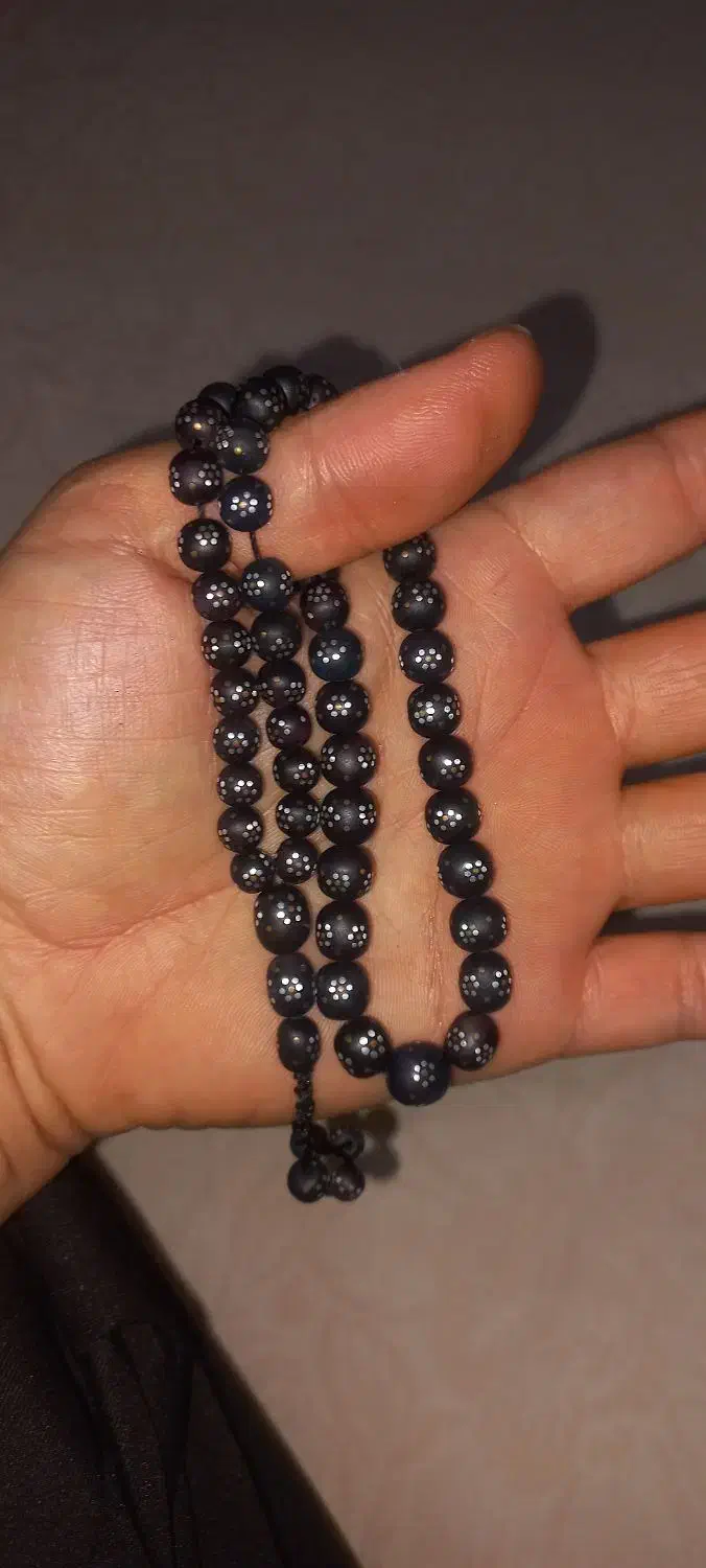 تسبیح زندان بافت نقره و مسکوب شده|کلکسیون اشیاء عتیقه|مشهد, ایثار|دیوار